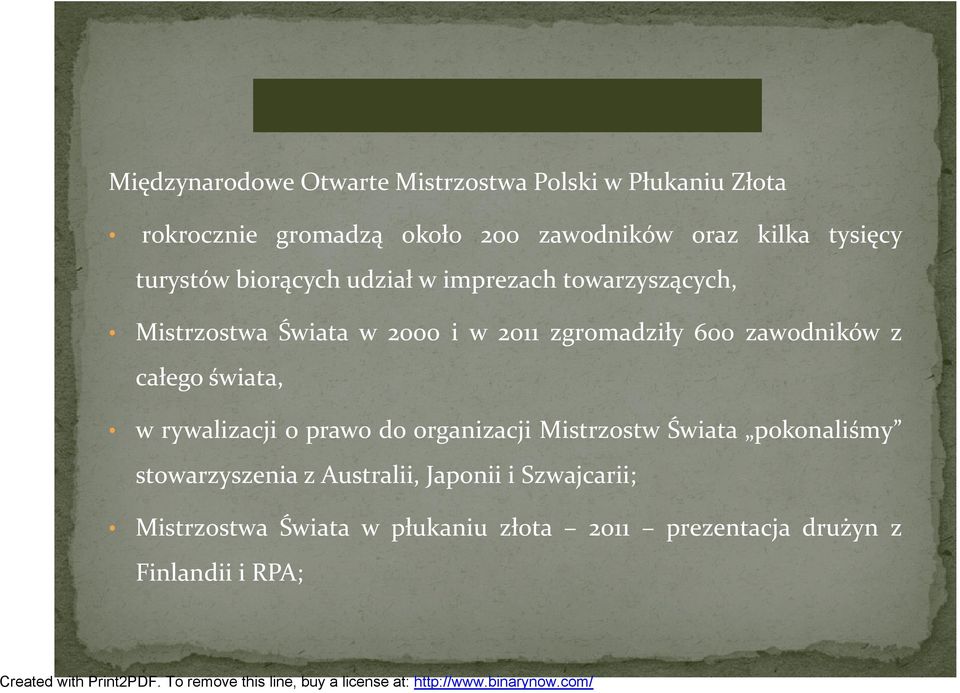 600 zawodników z całego świata, w rywalizacji o prawo do organizacji Mistrzostw Świata pokonaliśmy