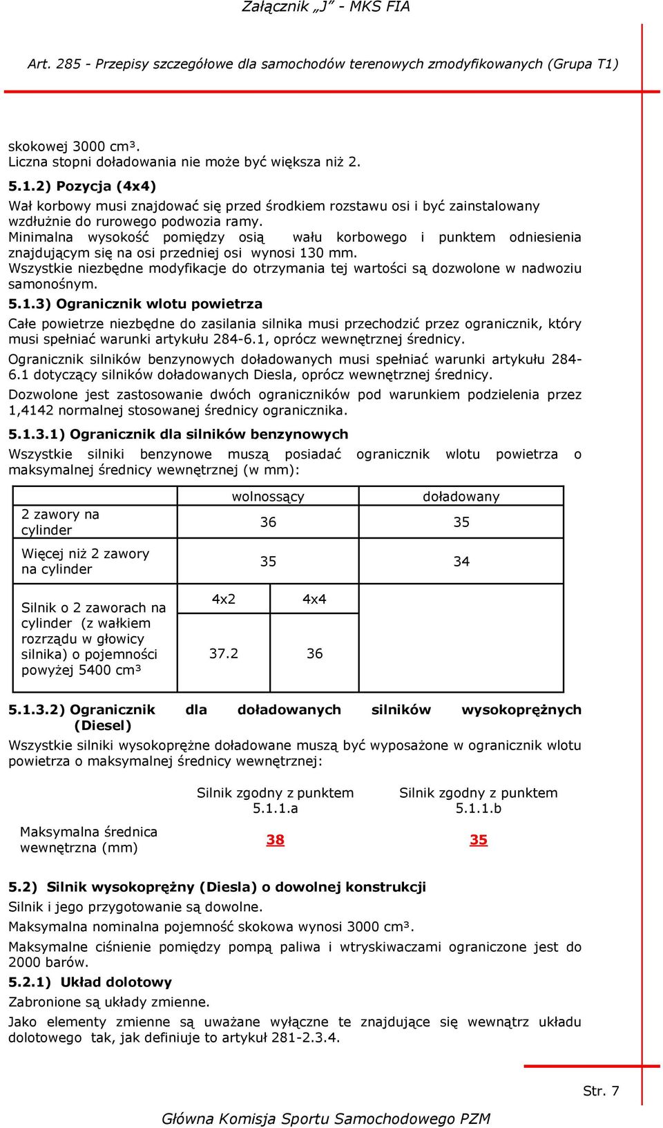 Minimalna wysokość pomiędzy osią wału korbowego i punktem odniesienia znajdującym się na osi przedniej osi wynosi 130 mm.