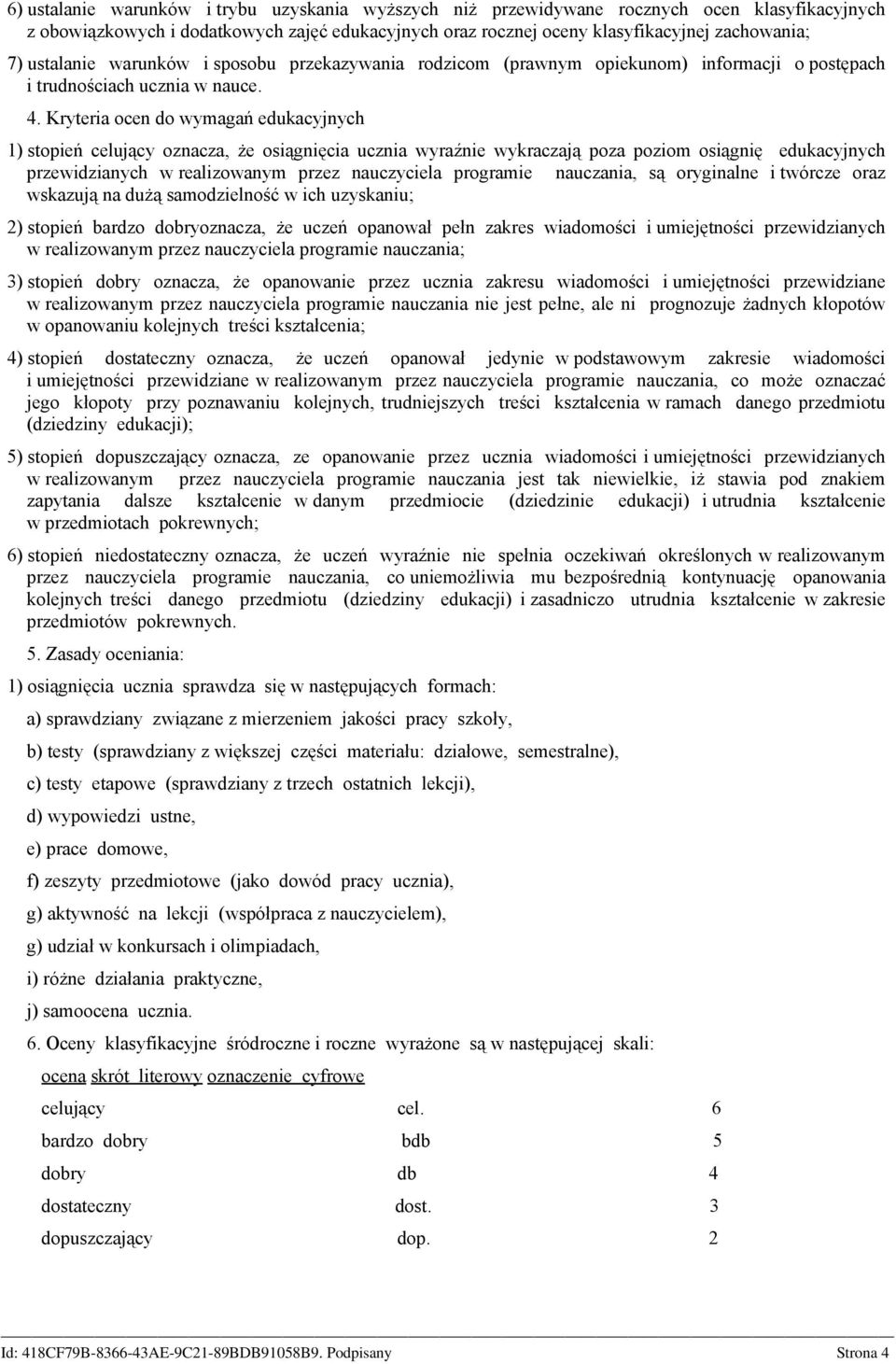 Kryteria ocen do wymagań edukacyjnych 1) stopień celujący oznacza, że osiągnięcia ucznia wyraźnie wykraczają poza poziom osiągnię edukacyjnych przewidzianych w realizowanym przez nauczyciela