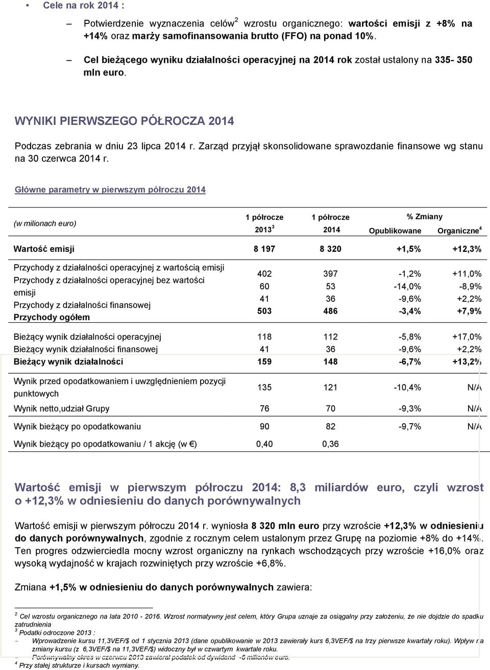 Zarząd przyjął skonsolidowane sprawozdanie finansowe wg stanu na 30 czerwca 2014 r.