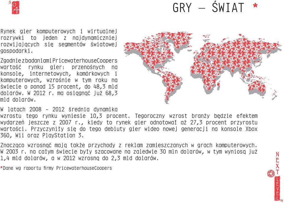 dolarów. W 2012 r. ma osiągnąć już 68,3 mld dolarów. W latach 2008-2012 średnia dynamika wzrostu tego rynku wyniesie 10,3 procent. Tegoroczny wzrost branży będzie efektem wydarzeń jeszcze z 2007 r.