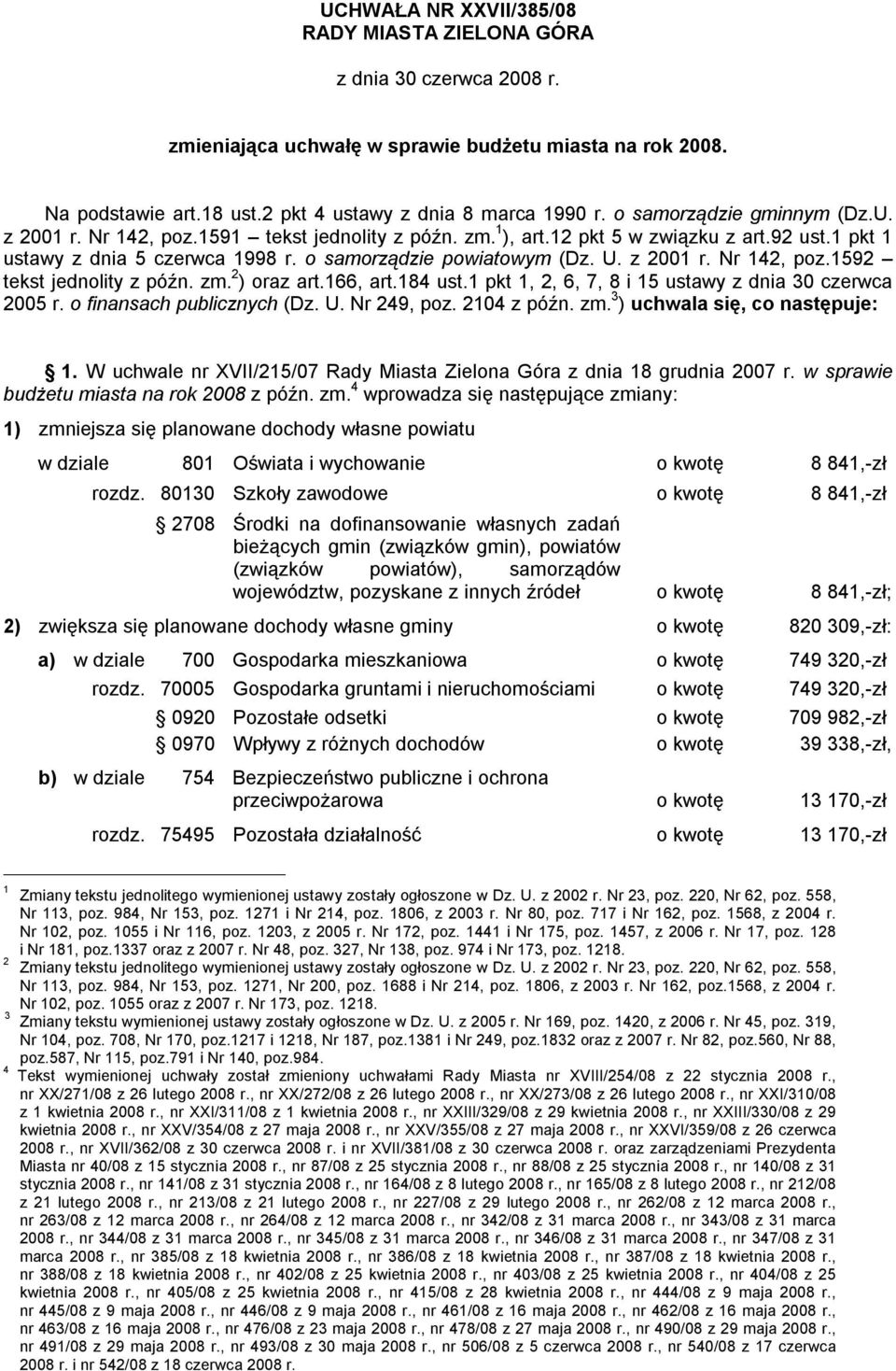 166, art.184 ust.1 pkt 1, 2, 6, 7, 8 i 15 ustawy dnia 30 cerwca r. o finansach publicnych (D. U. Nr 249, po. 2104 późn. m. 3 ) uchwala się, co następuje: 1.