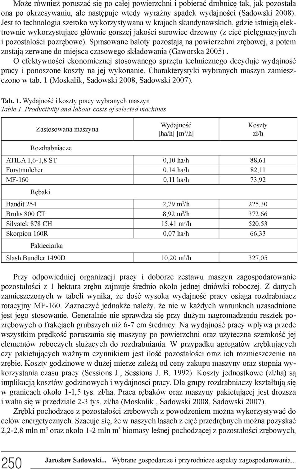 pozrębowe). Sprasowane baloty pozostają na powierzchni zrębowej, a potem zostają zerwane do miejsca czasowego składowania (Gaworska 2005).