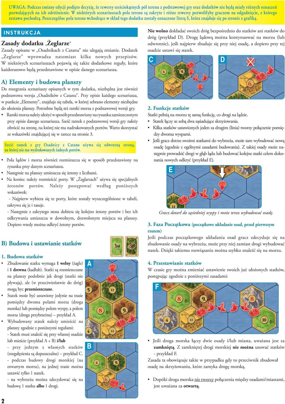 Poszczególne pola terenu wchodzące w skład tego dodatku zostały oznaczone literą S, która znajduje się po stronie z grafiką.