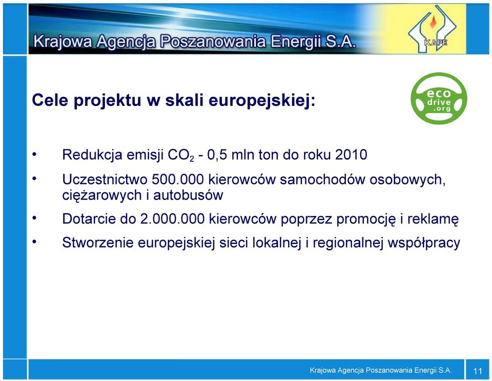 000 kierowców samochodów osobowych, ciężarowych i autobusów Dotarcie do 2.000.000