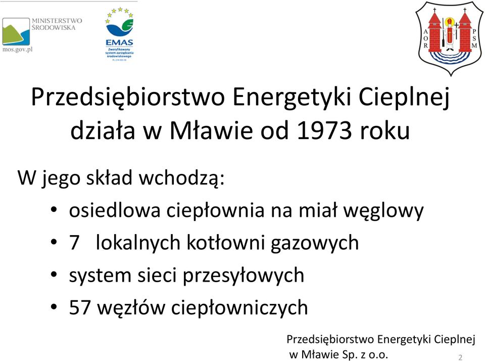 węglowy 7 lokalnych kotłowni gazowych