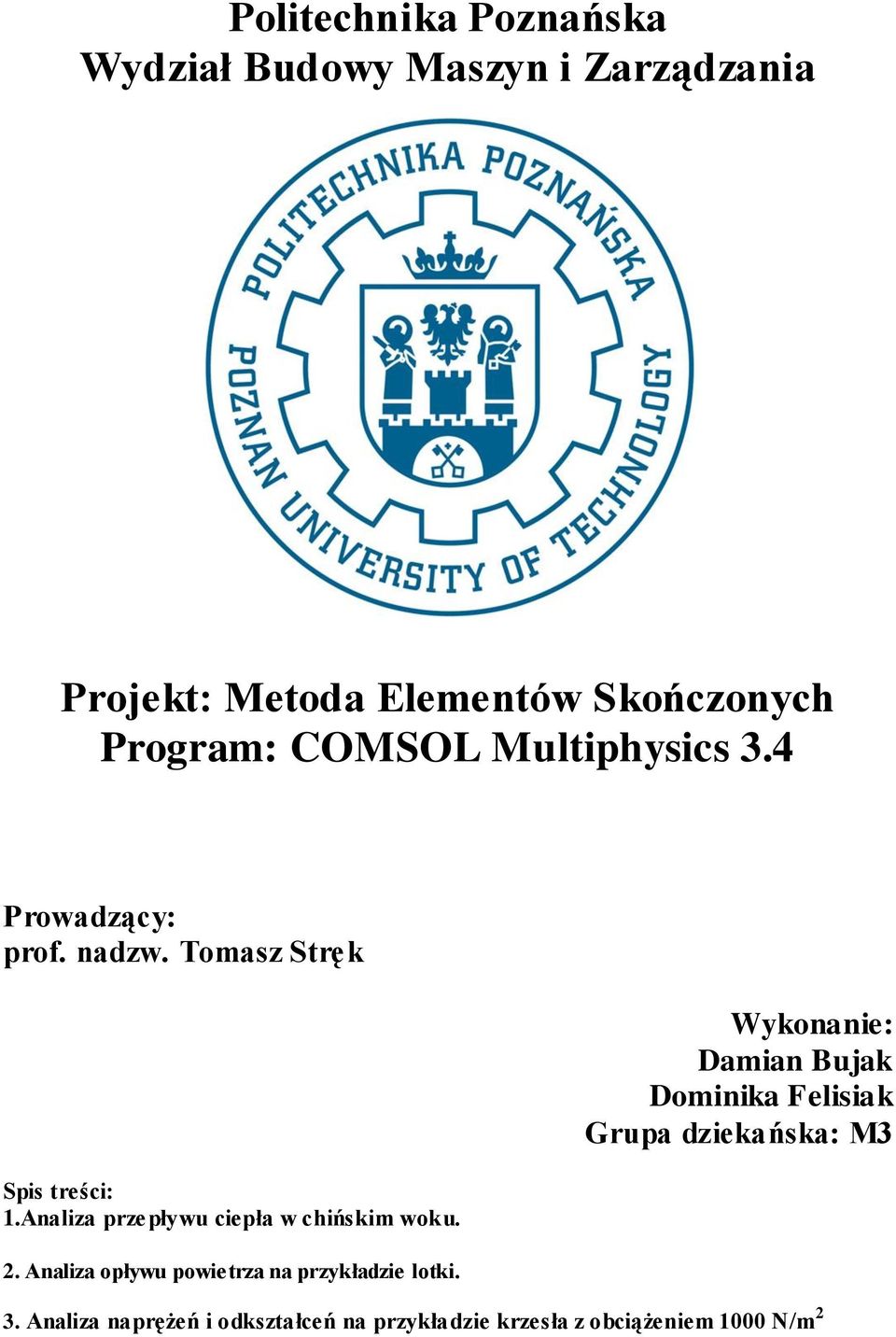 Analiza przepływu ciepła w chińskim woku. 2. Analiza opływu powietrza na przykładzie lotki.