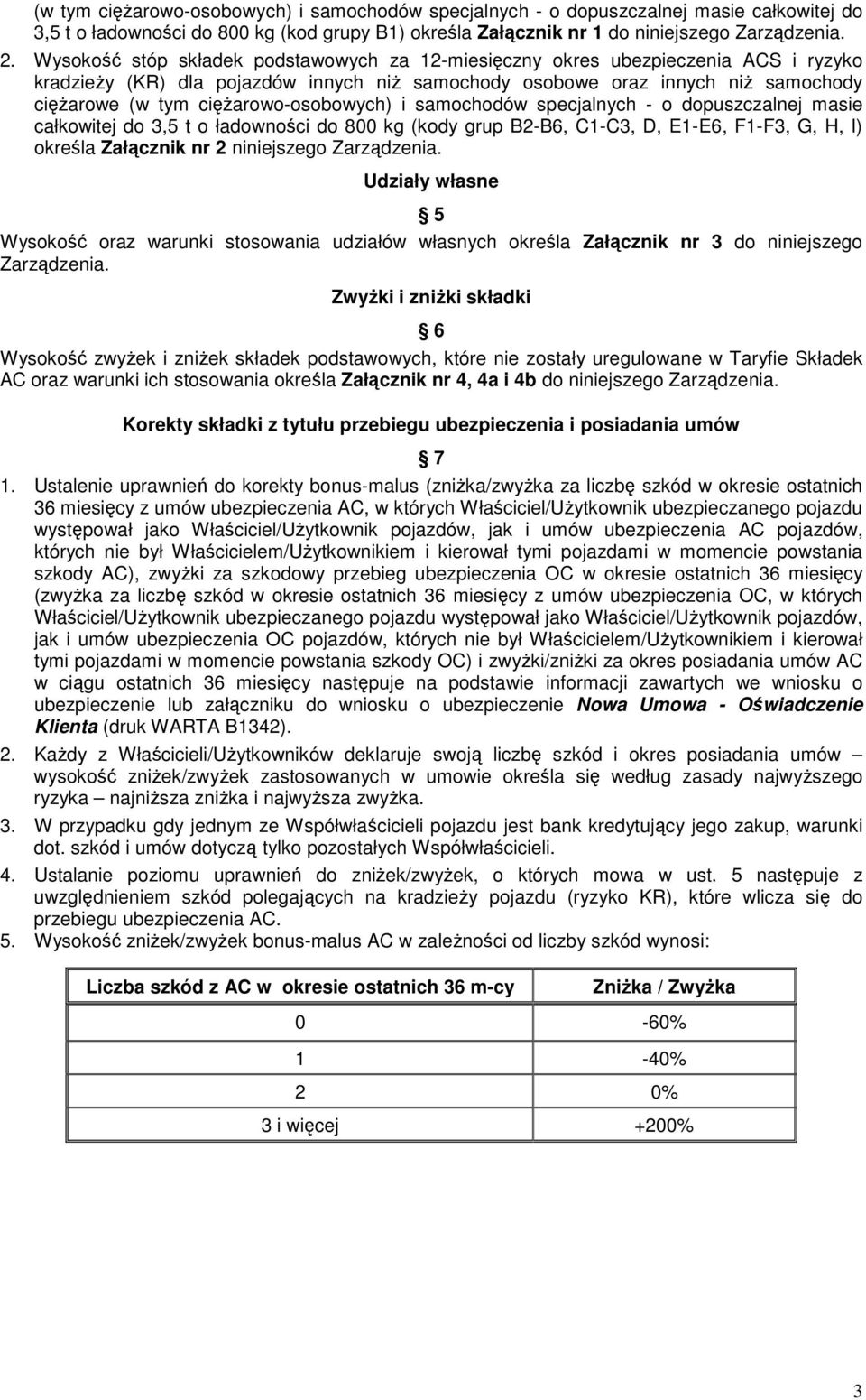 cięŝarowo-osobowych) i samochodów specjalnych - o dopuszczalnej masie całkowitej do 3,5 t o ładowności do 800 kg (kody grup B2-B6, C1-C3, D, E1-E6, F1-F3, G, H, I) określa Załącznik nr 2 niniejszego