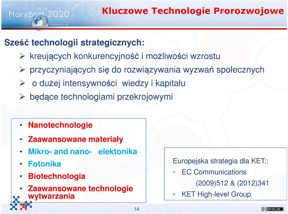 przekrojowymi Nanotechnologie Zaawansowane materiały Mikro- and nano- Fotonika Biotechnologia elektonika Zaawansowane