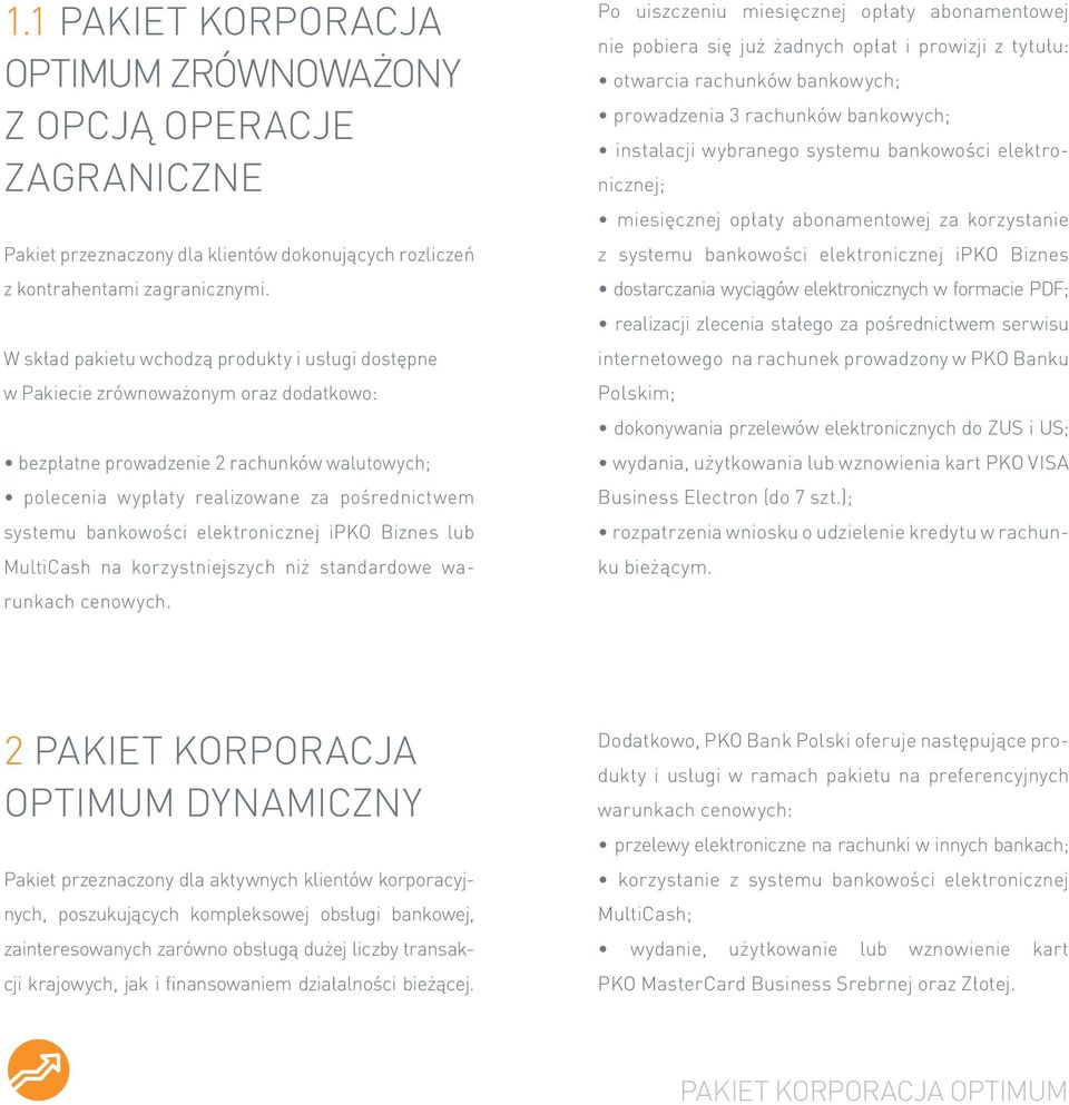 bankowości elektronicznej ipko Biznes lub MultiCash na korzystniejszych niż standardowe warunkach cenowych.