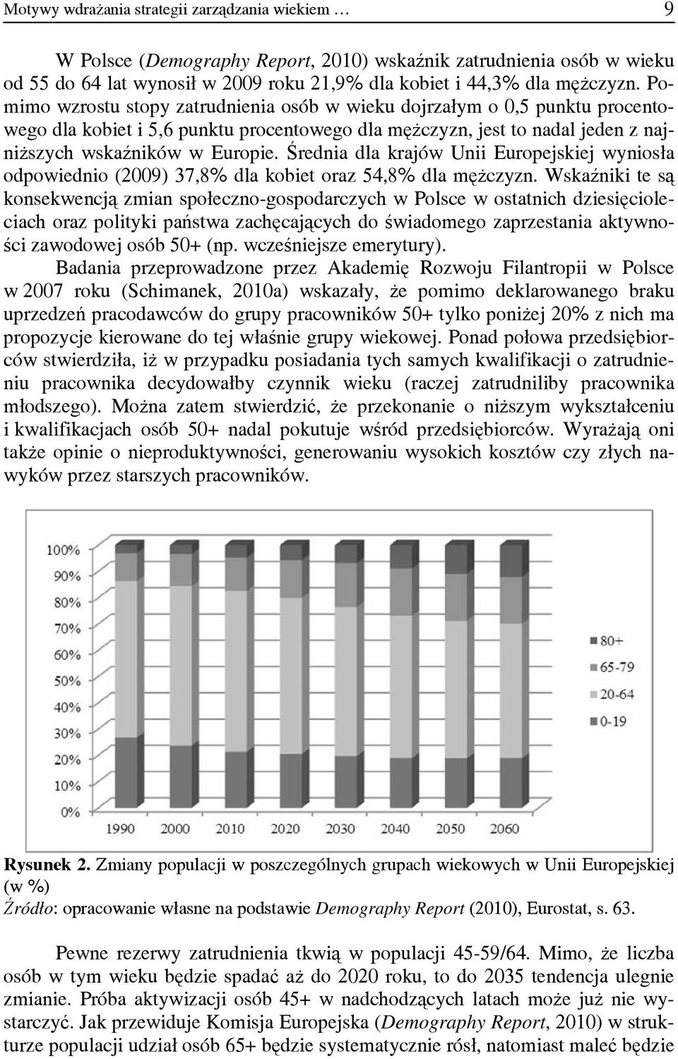 Średnia dla krajów Unii Europejskiej wyniosła odpowiednio (2009) 37,8% dla kobiet oraz 54,8% dla mężczyzn.