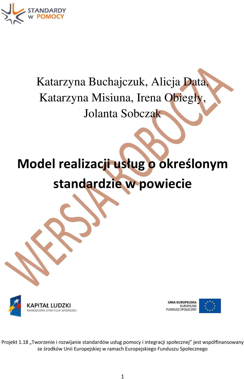 18 Tworzenie i rozwijanie standardów usług pomocy i integracji społecznej jest