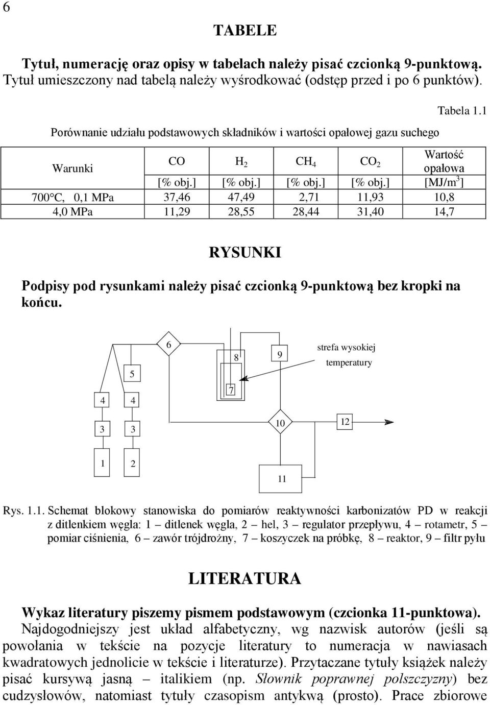 ] [% obj.] [% obj.] [MJ/m 3 ] 700 C, 0,1 MPa 37,46 47,49 2,71 11,93 10,8 4,0 MPa 11,29 28,55 28,44 31,40 14,7 RYSUNKI Podpisy pod rysunkami należy pisać czcionką 9-punktową bez kropki na końcu.