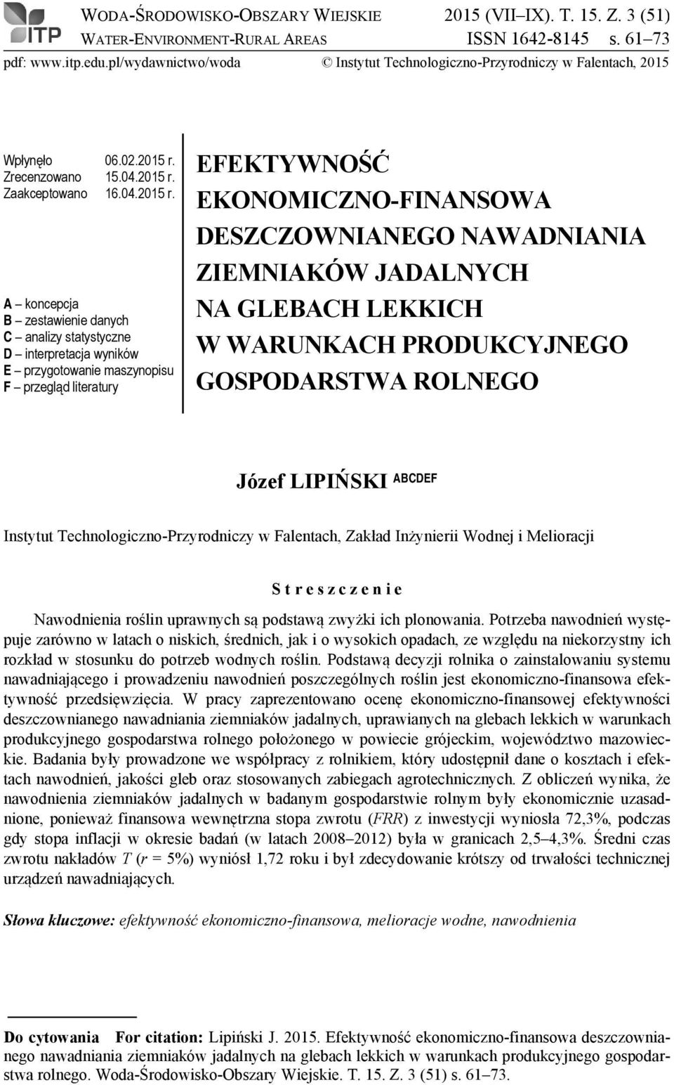 Zrecenzowano 15.04.2015 r.