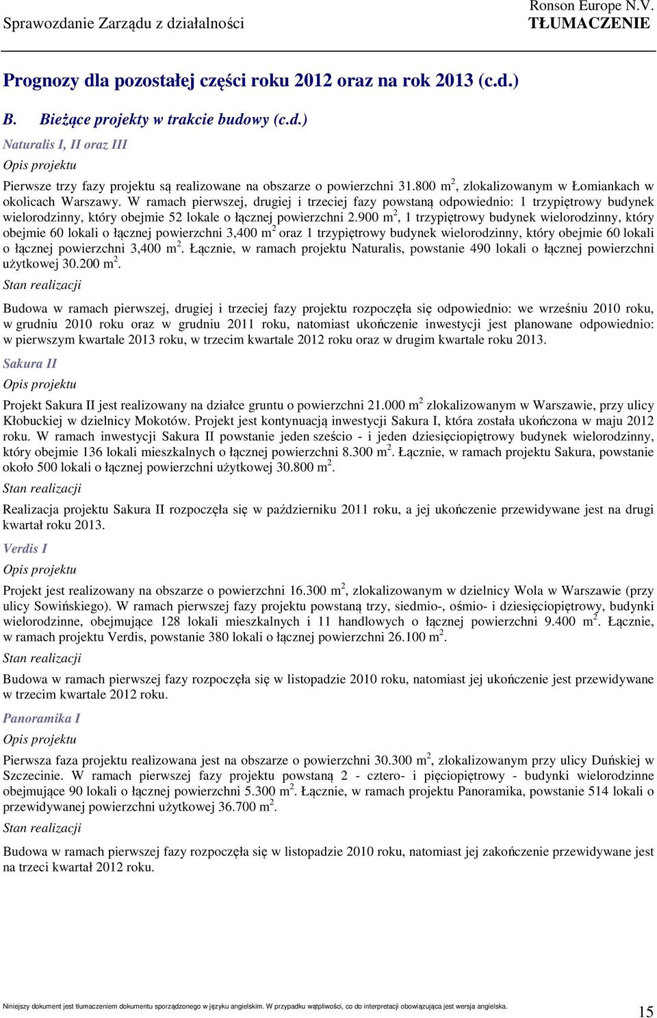 W ramach pierwszej, drugiej i trzeciej fazy powstaną odpowiednio: 1 trzypiętrowy budynek wielorodzinny, który obejmie 52 lokale o łącznej powierzchni 2.