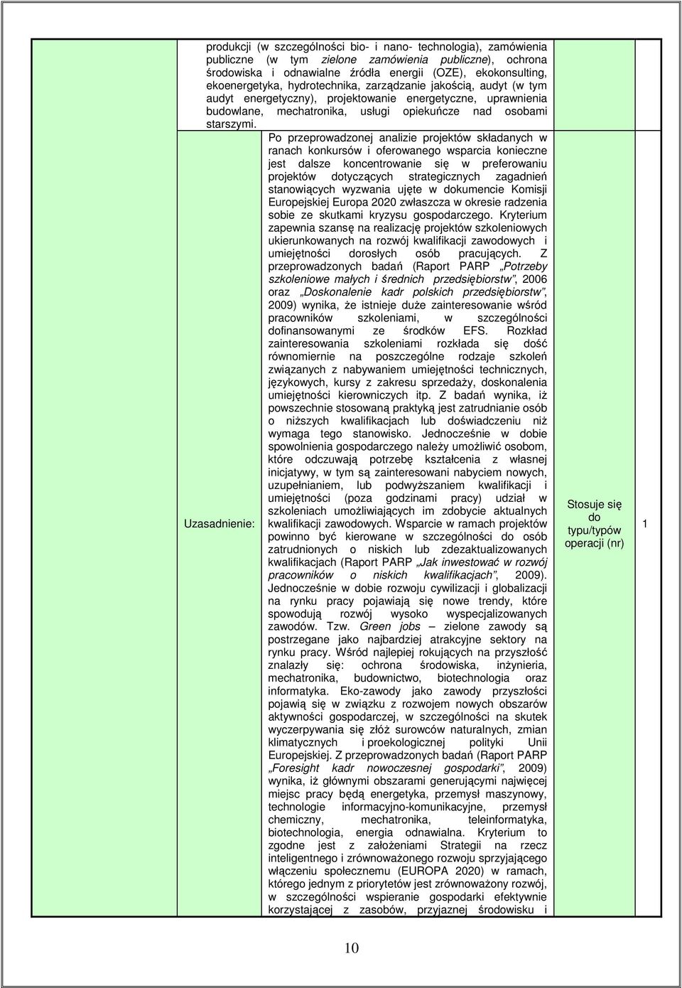 Po przeprowadzonej analizie projektów składanych w ranach konkursów i oferowanego wsparcia konieczne jest dalsze koncentrowanie się w preferowaniu projektów dotyczących strategicznych zagadnień