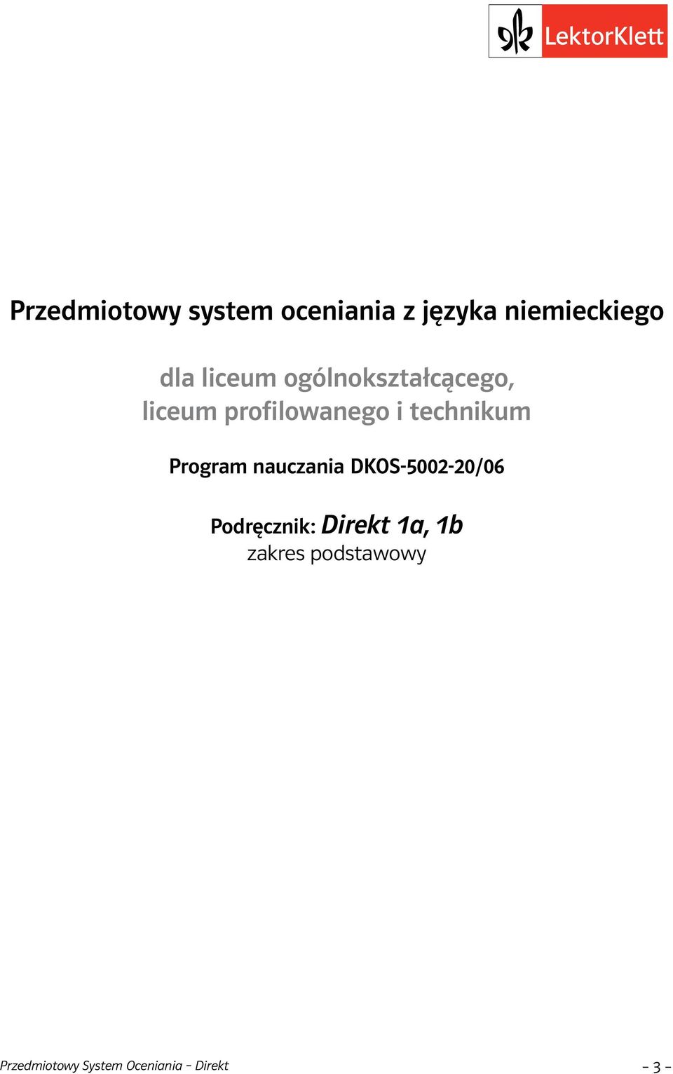 technikum Program nauczania DKOS-5002-20/06 Podręcznik: