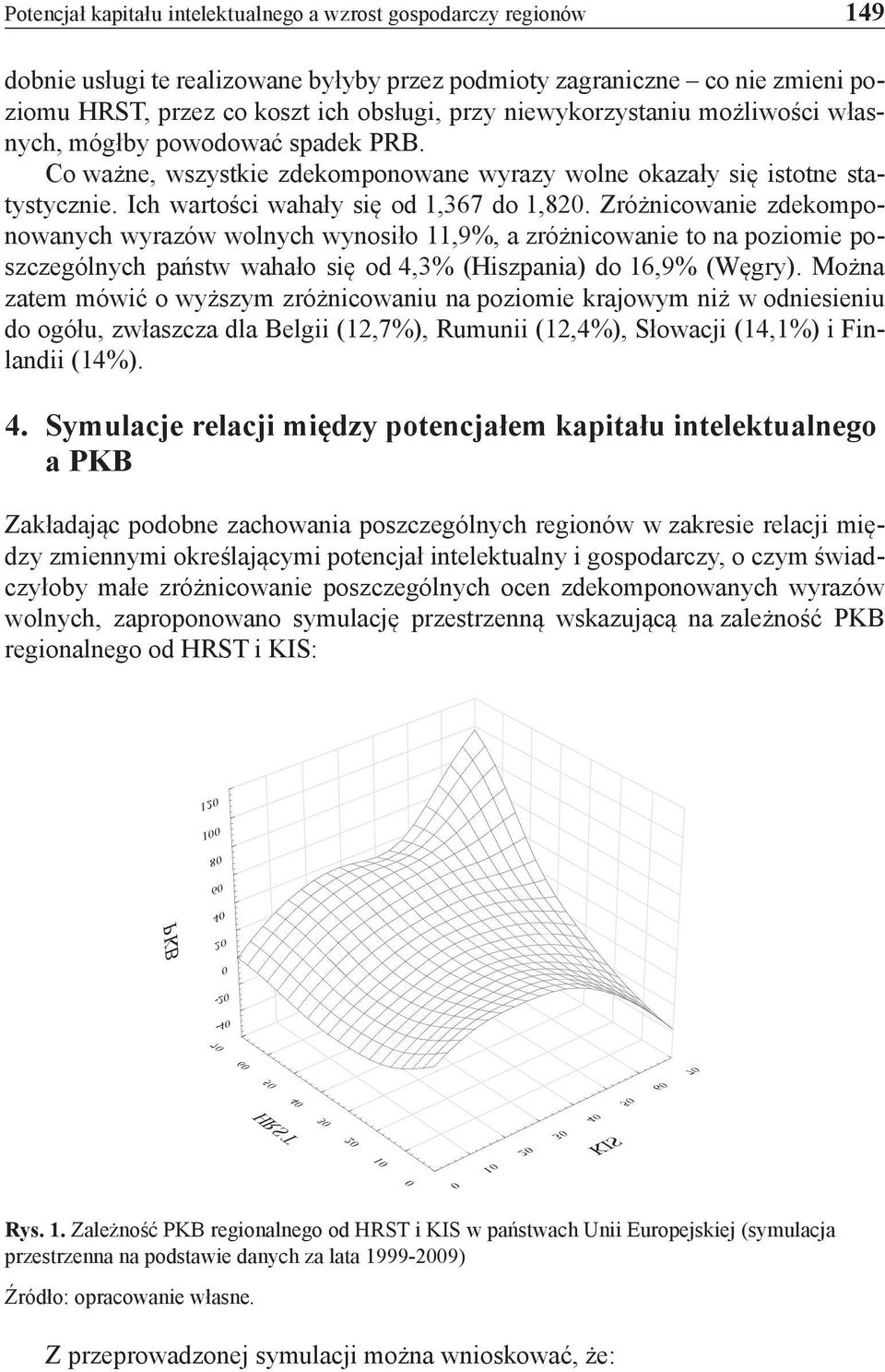 Zróżnicowanie zdekomponowanych wyrazów wolnych wynosiło 11,9%, a zróżnicowanie to na poziomie poszczególnych państw wahało się od 4,3% (Hiszpania) do 16,9% (Węgry).