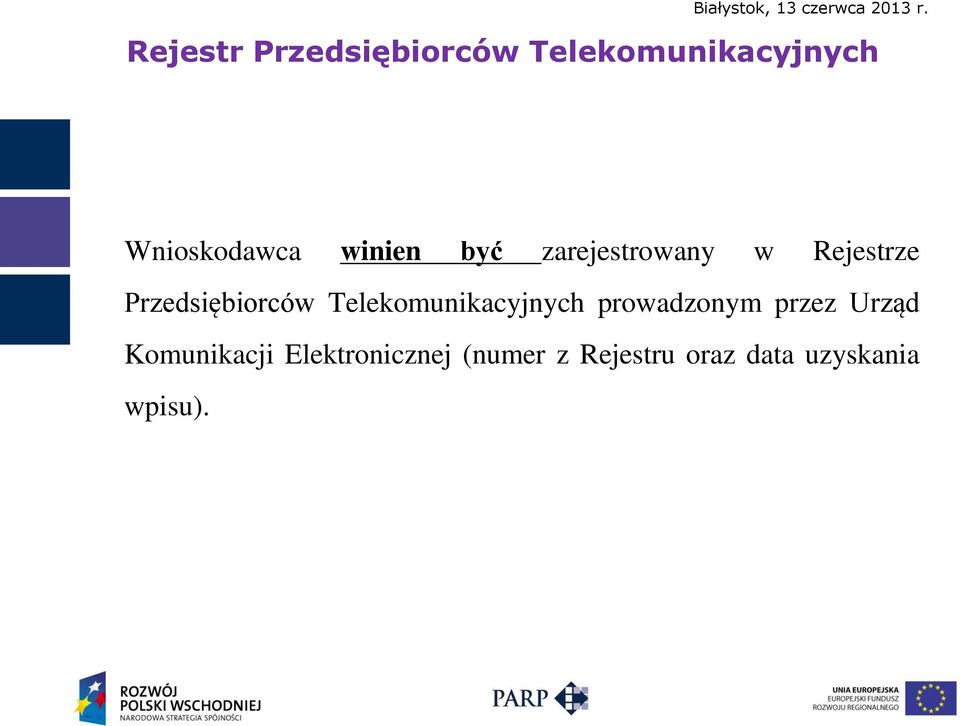 Telekomunikacyjnych prowadzonym przez Urząd Komunikacji