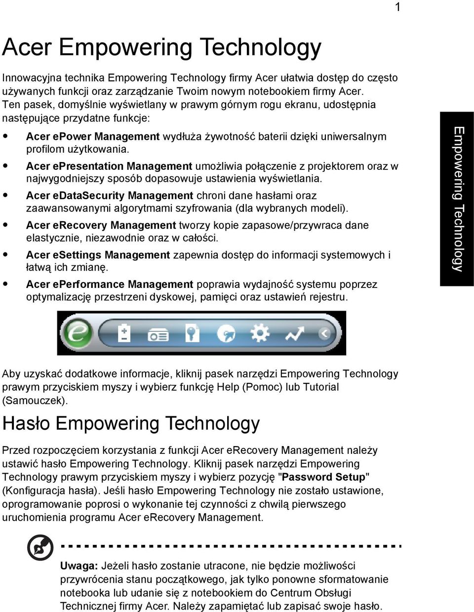 Acer epresentation Management umożliwia połączenie z projektorem oraz w najwygodniejszy sposób dopasowuje ustawienia wyświetlania.