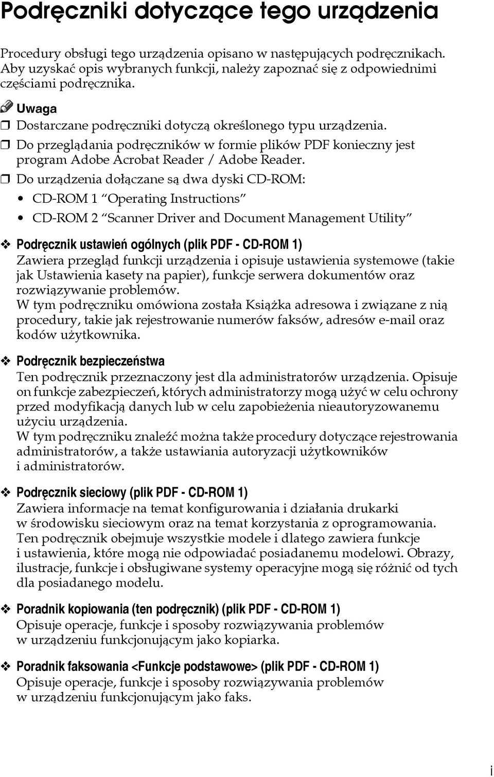 Do przeglàdania podrêczników w formie plików PDF konieczny jest program Adobe Acrobat Reader / Adobe Reader.