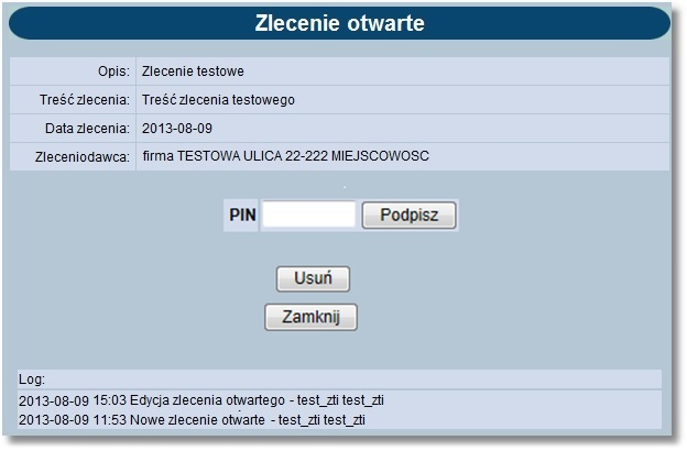 Rozdział 11 Zlecenia otwarte 11.6. Akceptowanie pojedynczo zleceń otwartych Użytkownik ma możliwość akceptowania pojedynczo zleceń otwartych.