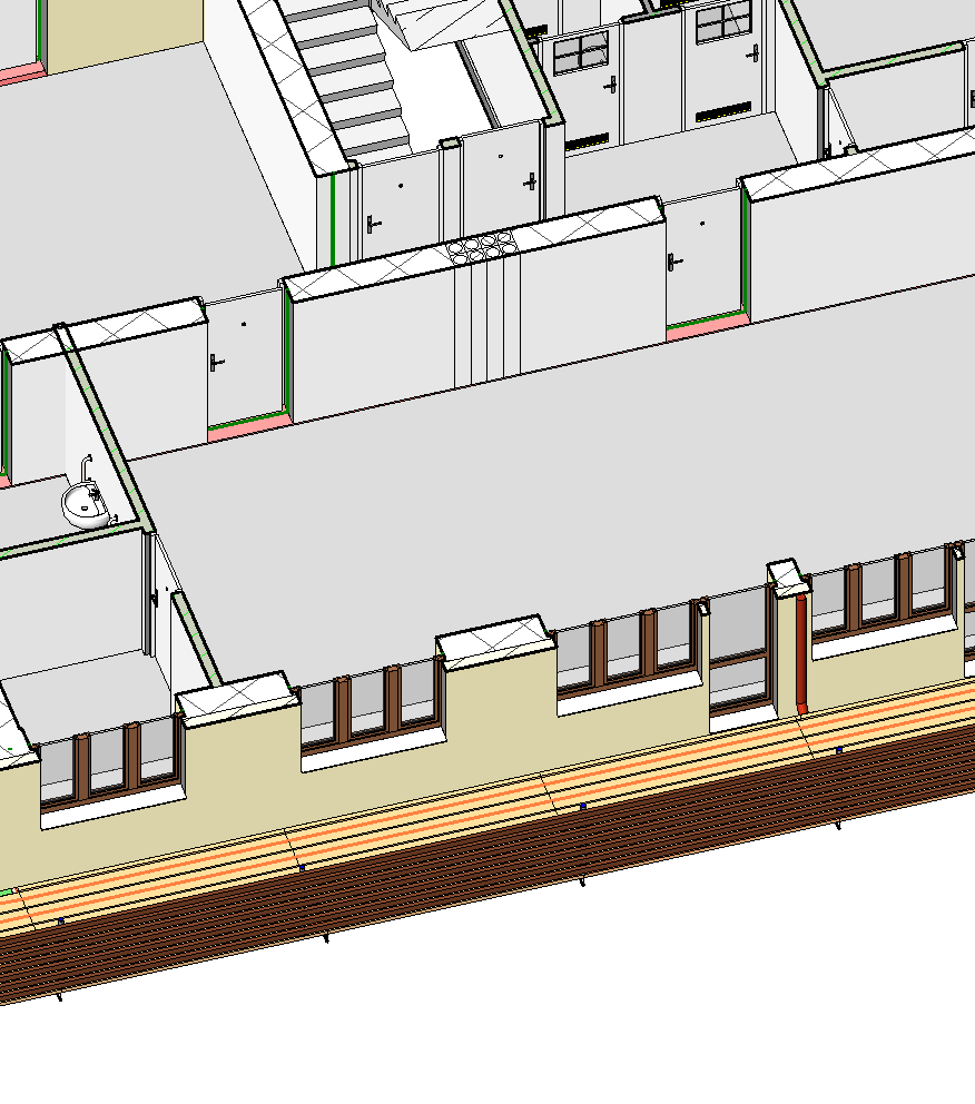 Rzut aksonometryczny parteru : P:. m² Rzut powierzchni parter : P:.9 m² Stanowisko postojowe P:.8 m² Łazienka P:. m² 9 Szatnia P:9.9 m² 99 Pralnia P:. m² WW Magazyn P:. m² Mag.kotłowni P:. m². Kotłownia P:.