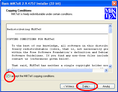 Instalacja MiKTeX 2.9 1. pobrać program Basic MiKTeX Installer ze strony http://miktex.