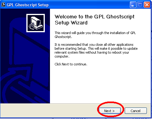 Instalacja GPL Ghostscript 9.06 1. Pobrać program instalacyjny GPL Ghostscript 9.