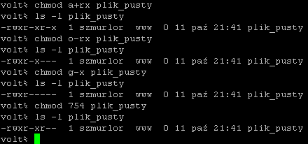 Zarządzanie Uprawnieniami w Unix Zmiana