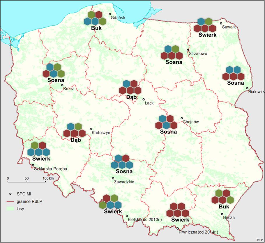 Objaśnienia: Dep. N - depozyt azotu ŁK N - ładunek krytyczny azotu Dep.