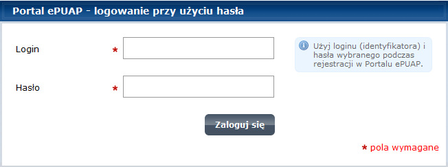 Jeżeli jeszcze nie posiadasz profilu zaufanego epuap, wejdź na stronę rejestracji w portalu epuap http://epuap.gov.pl/wps/portal/e2_zalozprofil i skorzystaj z funkcji Załóż profil zaufany.