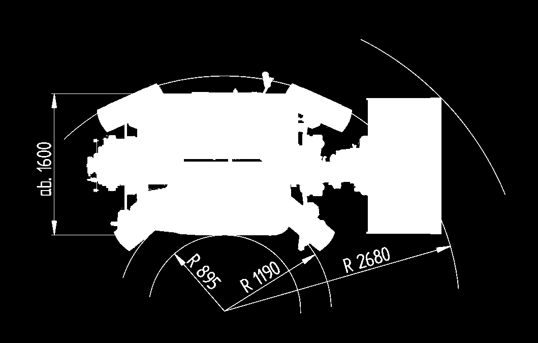 Dane techniczne Wymiary w mm, ogumienie standardowe. 4548 Tendo Silnik 4 cyl.