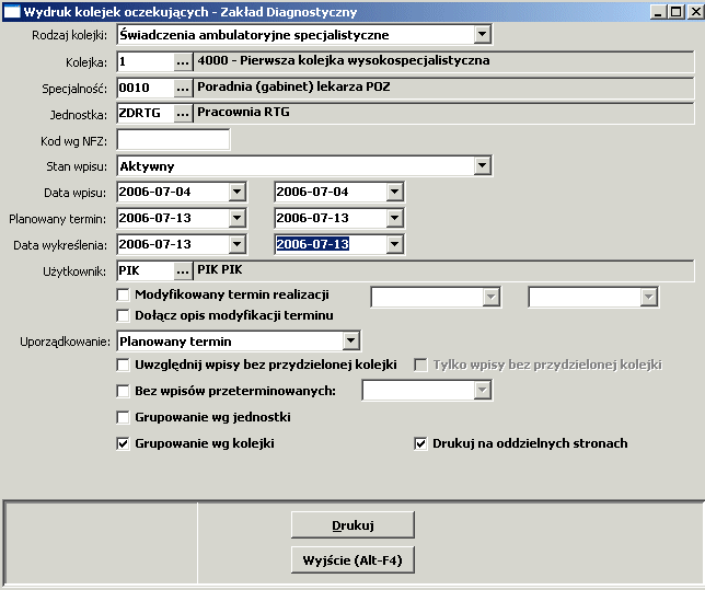 Opis poszczególnych funkcji 4.2.