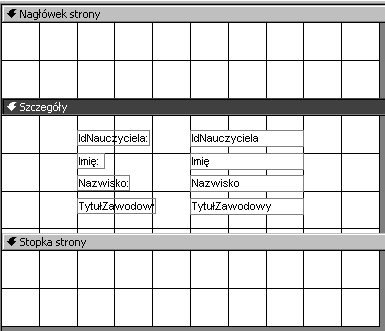 2. W oknie bazy wybierz zakładkę Raporty oraz wywołaj opcję Nowy, określając sposób projektowania na Widok projektu.