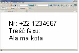 Użytkownik usługi przypisuje do numeru swój adres email, i od tego momentu każdy faks wysłany na ten numer, automatycznie zostaje przesłany do w/w adres mailowy w postaci załącznika w formacie PDF.