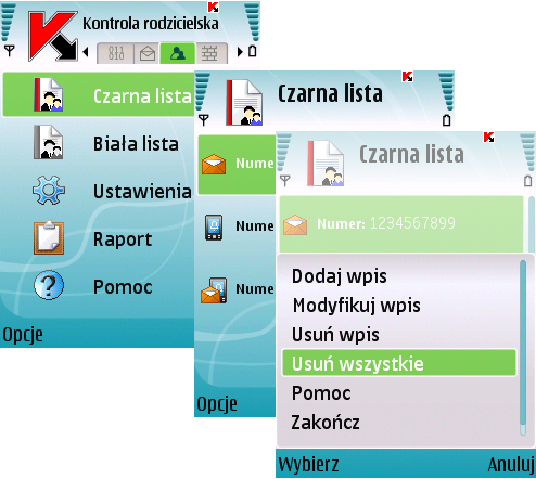 2. Wybierz element Usuń wszystkie znajdujący się w menu Opcje.