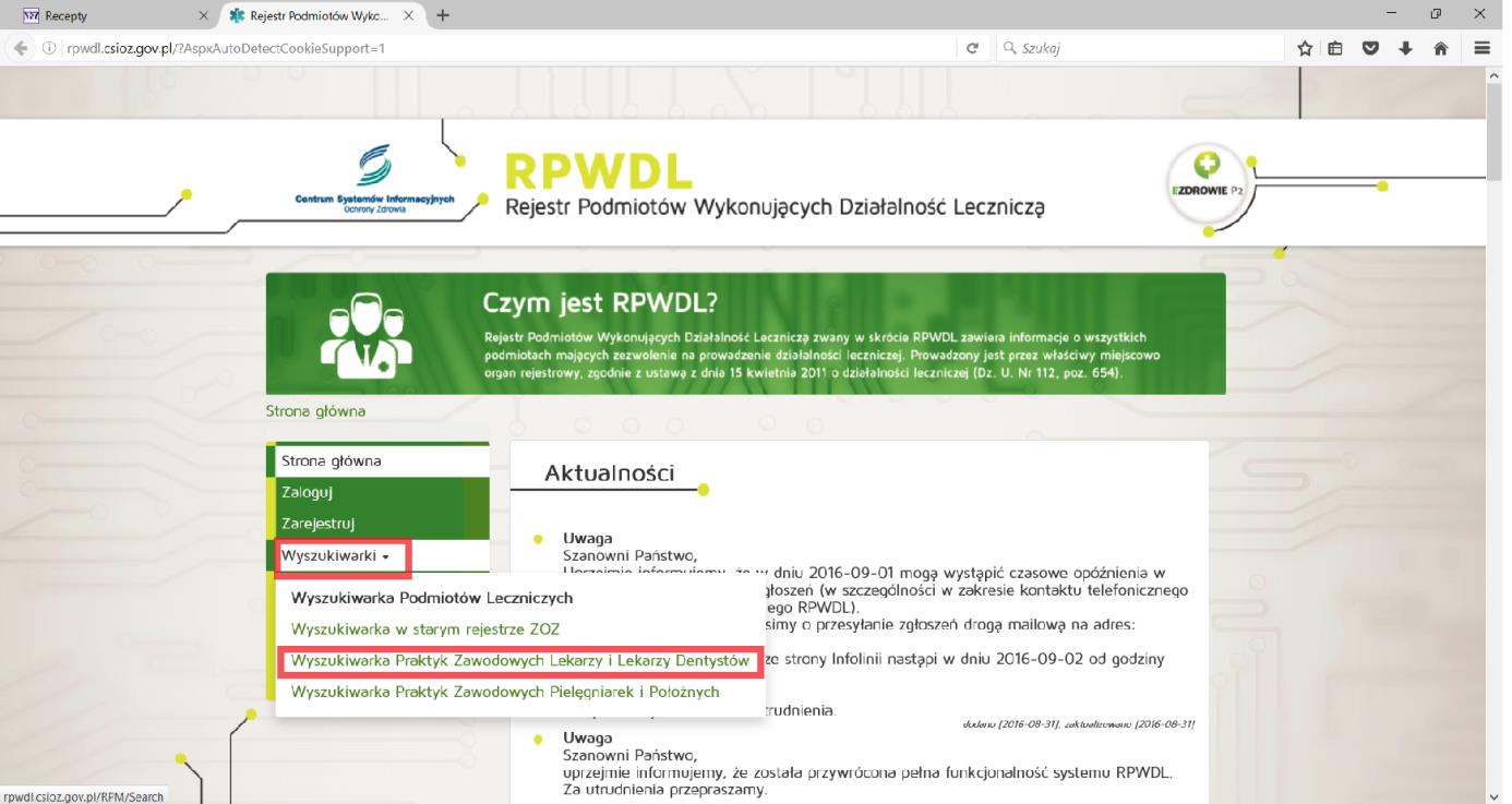 Wszystkie wprowadzone dane muszą być zgodne ze stanem w Rejestrze Podmiotów