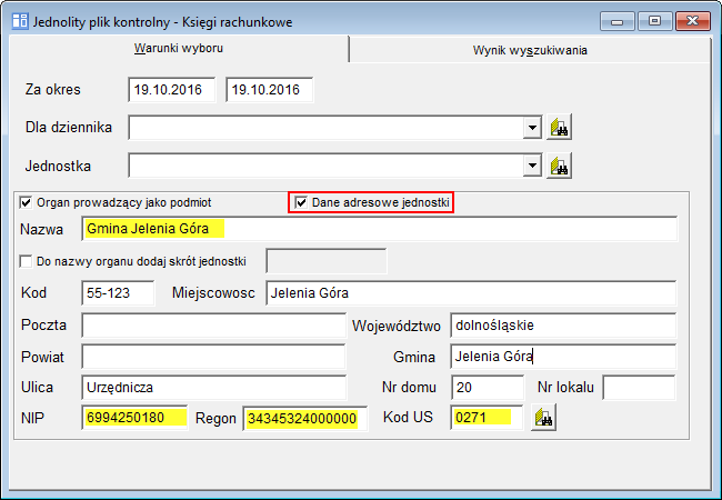 Magazyn Optivum? 2/8 Przygotowanie pliku JPK_KR w programie Księgowość Optivum 1. W menu Zestawienia wybierz pozycję Jednolity plik Kontrolny/ Księgi rachunkowe. 2. W oknie Jednolity plik kontrolny Księgi rachunkowe, na karcie Warunki wyboru określ okres, za jaki mają zostać pobrane dokumenty, oraz wybierz dziennik i jednostkę.