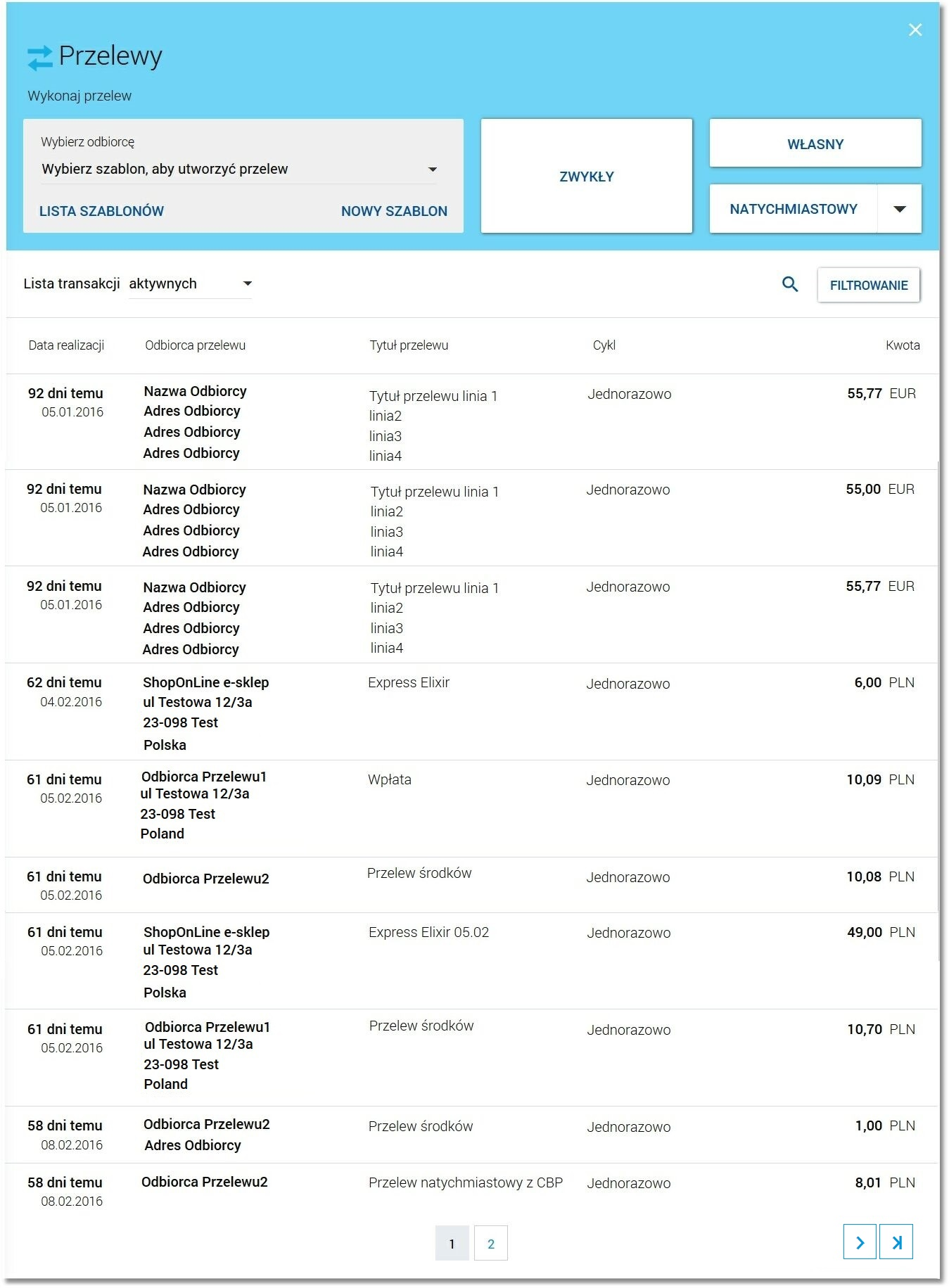 Rozdział 5 Przeglądanie przelewów Rozdział 5.