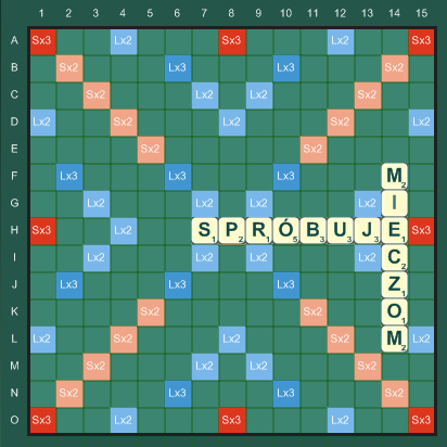 ZADANIE 2 Gracz, który ułożył wyraz SPRÓBUJĘ przysyła maila na adres scrabble@traugutt.