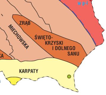 Góry Świętokrzyskie, Karpaty fliszowe, Górnośląskie Zagłębie Węglowe Góry Świętokrzyskie Kopalnia Staszic była jedyną w Polsce poza Sudetami, w której