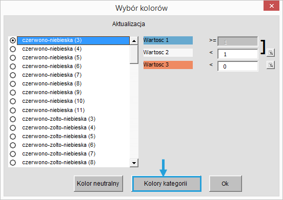 ! Polecenie za każdym razem nadpisuje dane w kolumnie G. Kolory kategorii W celu przypisania obszarów do skali kolorów kategorii (wiele różnych kolorów), np.