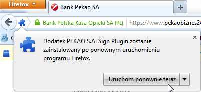 Po pobraniu dodatku pokaże się okienko, gdzie powinieneś kliknąć na przycisk Zainstaluj aby dokończyć instalację: Po