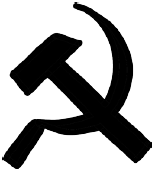 Sierp i młot Symbol utożsamiany z ideologią komunistyczną.