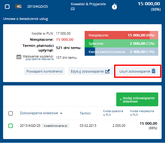 Instrukcja Użytkownika System BIG.pl Strona 101 z 186 Operację zmiany danych należy zakończyć klikając przycisk Zapisz.