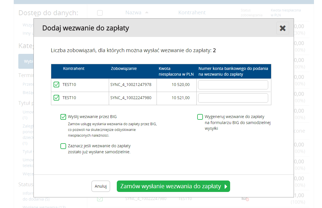 Instrukcja Użytkownika System BIG.pl Strona 18 z 186 Raporty informują o liczbie raportów gotowych do odczytu.