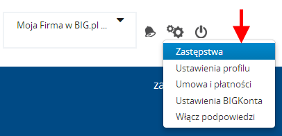 Instrukcja Użytkownika System BIG.pl Strona 35 z 186 System wyświetli okno, w którym Administrator powinien podać jako zastępcę Użytkownika B oraz datę obowiązywania zastępstwa.