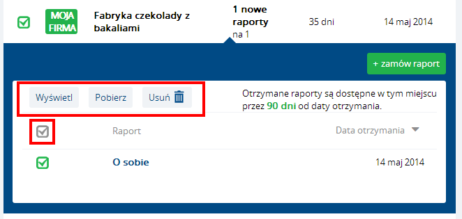 Instrukcja Użytkownika System BIG.pl Strona 55 z 186 Rodzaj dostępnych akcji zależy od konkretnego modułu. Oprócz akcji dostępnych z poziomu głównej listy, System BIG.