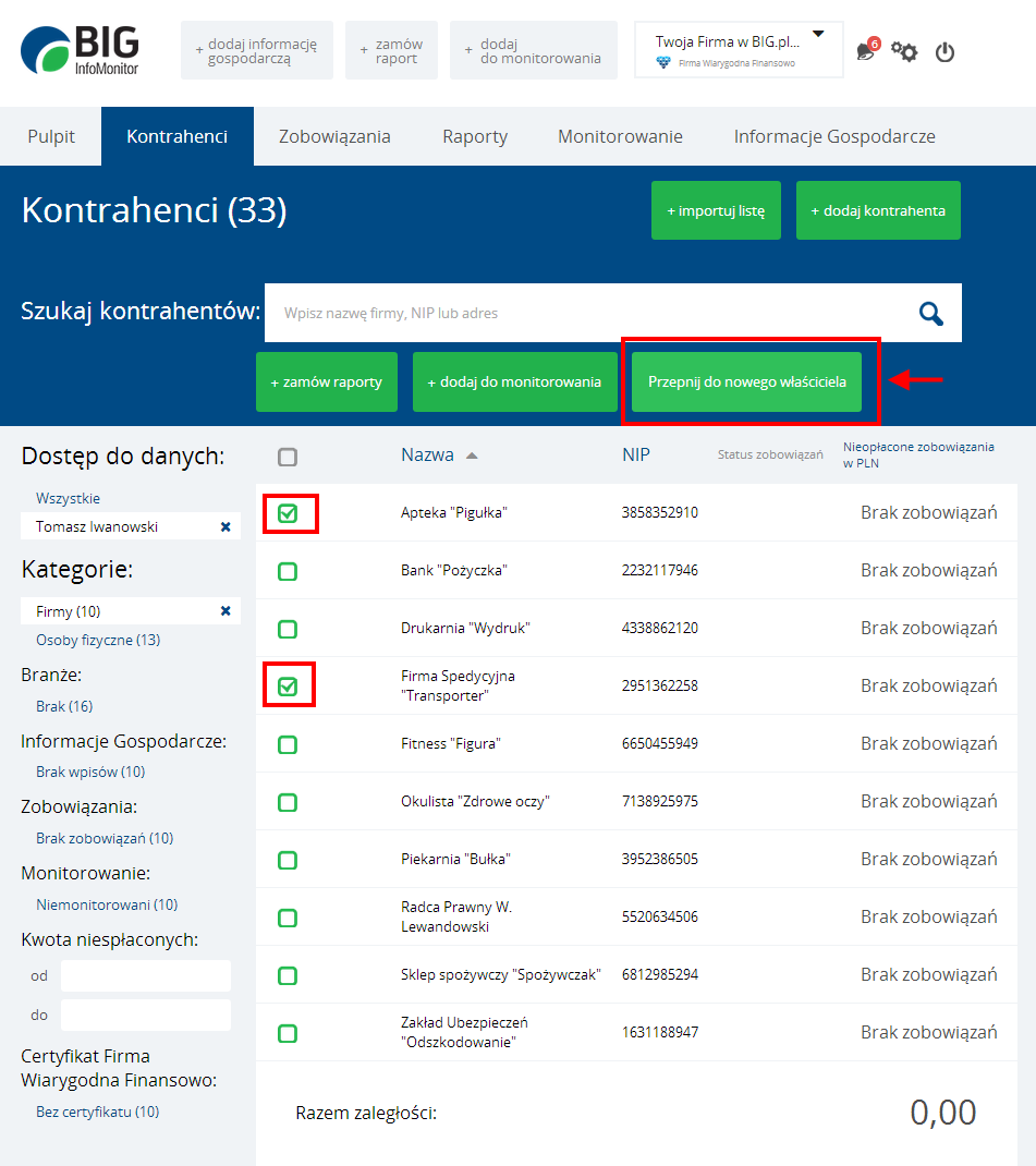 Instrukcja Użytkownika System BIG.